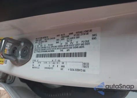 2021 Ford Escape Sel z USA, uszkodzony, nr VIN 1FMCU0H64MUA63896